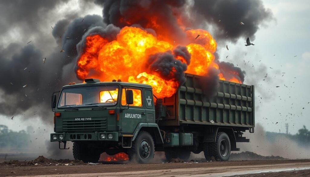 Truk Amunisi TNI Meledak